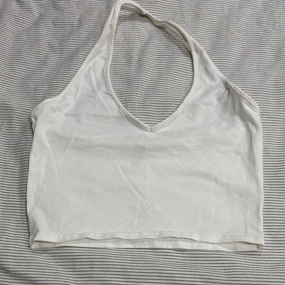 Express White Halter Tank Top